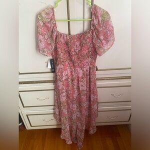 AS U WISH Floral pattern, dress, size medium. NWT
